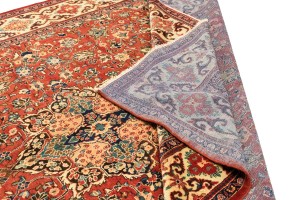 Vintage Orange-red Traditional 10X14 Mahal Persian Rug