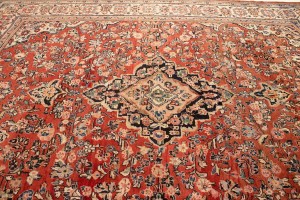 Semi Antique Red Traditional 10X13 Mahal Persian Rug