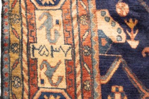 Semi Antique Purple-navy Tribal 5X10 Nahavand Persian Rug
