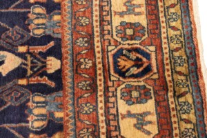 Semi Antique Purple-navy Tribal 5X10 Nahavand Persian Rug