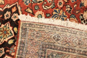 Semi Antique Red Floral 4'3X6'5 Mahal Persian Rug