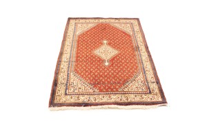 Vintage Tribal Red 3'6X5 Botemir Persian Rug