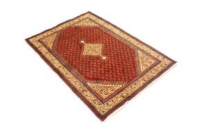 Vintage Tribal Red 3'6X5 Botemir Persian Rug