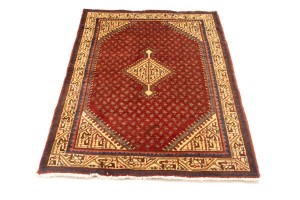 Vintage Tribal Red 3'6X5 Botemir Persian Rug