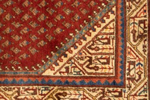 Vintage Tribal Red 3'6X5 Botemir Persian Rug