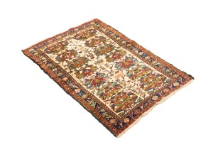 Vintage Floral Tribal 3X5 Karajeh Persian Rug