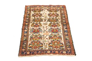 Vintage Floral Tribal 3X5 Karajeh Persian Rug