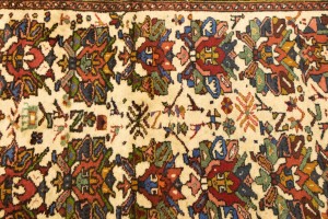Vintage Floral Tribal 3X5 Karajeh Persian Rug
