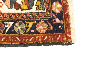 Vintage Floral Tribal 3X5 Karajeh Persian Rug
