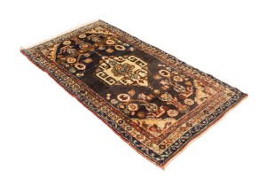 Vintage Floral Tribal 3X6 Hamedan Persian Rug