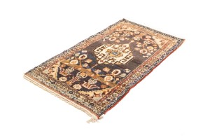 Vintage Floral Tribal 3X6 Hamedan Persian Rug