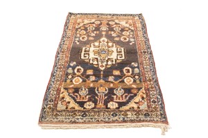 Vintage Floral Tribal 3X6 Hamedan Persian Rug