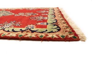 Vintage Floral Red 3X4'6 Tabriz Persian Rug