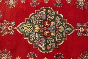 Vintage Floral Red 3X4'6 Tabriz Persian Rug