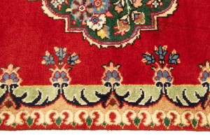Vintage Floral Red 3X4'6 Tabriz Persian Rug