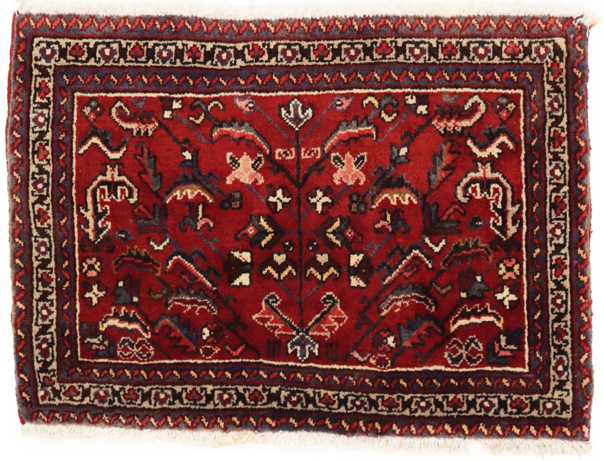 Vintage Red Tribal 2'2X3'5 Hamedan Persian Rug