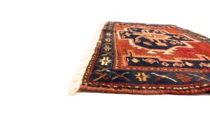 Vintage Red Geometric 2X4 Heriz Persian Rug