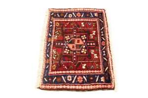 Vintage Floral Tribal 1'7X2'6 Karajeh Persian Rug