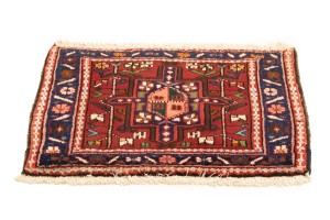 Vintage Floral Tribal 1'7X2'6 Karajeh Persian Rug