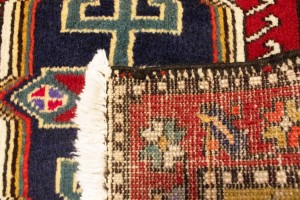 Vintage Red Geometric 2'0X3'8 Heriz Persian Rug