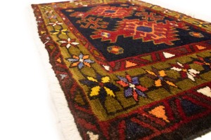 Vintage Tribal Geometric 2X3 Heriz Persian Rug