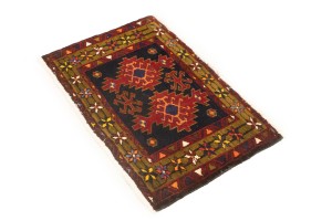 Vintage Tribal Geometric 2X3 Heriz Persian Rug