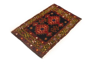 Vintage Tribal Geometric 2X3 Heriz Persian Rug