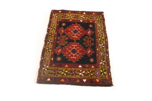 Vintage Tribal Geometric 2X3 Heriz Persian Rug