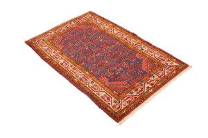 Vintage Purple Tribal 2'9X4'3 Tajabad Persian Rug