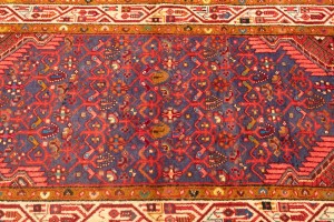 Vintage Purple Tribal 2'9X4'3 Tajabad Persian Rug