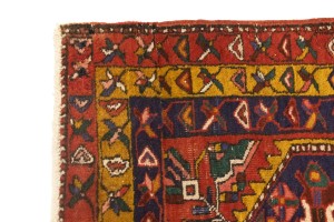 Vintage Red Tribal 4X5 Meshkin Goravan Persian Rug