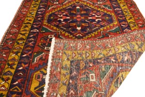 Vintage Red Tribal 4X5 Meshkin Goravan Persian Rug
