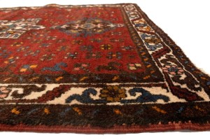 Vintage Tribal Red 3'5X4'7 Karajeh Persian Rug