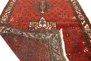 Vintage Tribal Red 3'5X4'7 Karajeh Persian Rug