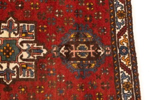 Vintage Tribal Red 3'5X4'7 Karajeh Persian Rug