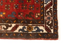 Vintage Tribal Red 3'5X4'7 Karajeh Persian Rug