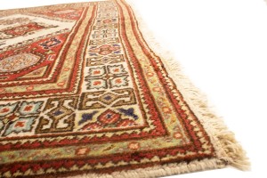Semi Antique Floral Cream 4'8X6'3 Tabriz Persian Rug