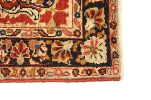Semi Antique Orange-red Floral 4'3X6'9 Mahal Persian Rug