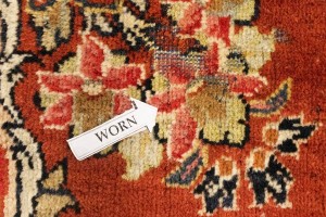Semi Antique Orange-red Floral 4'3X6'9 Mahal Persian Rug