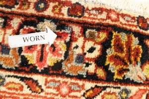 Semi Antique Orange-red Floral 4'3X6'9 Mahal Persian Rug