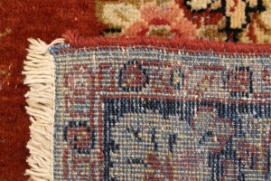 Semi Antique Orange-red Floral 4'3X6'9 Mahal Persian Rug