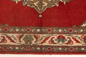 Semi Antique Floral Red 4'9X6'5 Tabriz Persian Rug