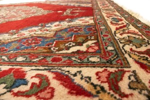 Semi Antique Floral Red 4'9X6'5 Tabriz Persian Rug