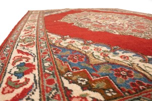 Semi Antique Floral Red 4'9X6'5 Tabriz Persian Rug