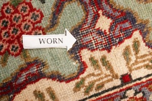 Semi Antique Floral Red 4'9X6'5 Tabriz Persian Rug
