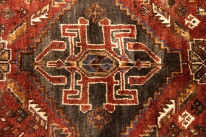 Vintage Rusty Red Tribal 5'9X8'5 Shiraz Persian Rug