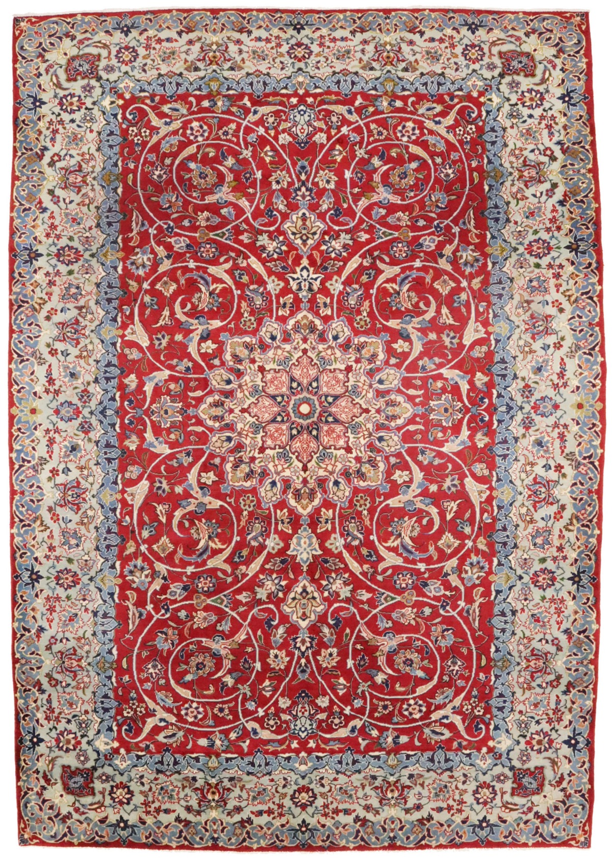 Semi Antique Red Traditional 8X12 Najafabad Persian Rug