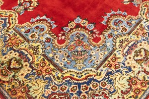 Vintage Floral Classic Red 10X13 Tabriz Persian Rug