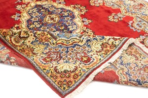 Vintage Floral Classic Red 10X13 Tabriz Persian Rug