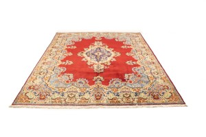 Vintage Floral Classic Red 10X13 Tabriz Persian Rug